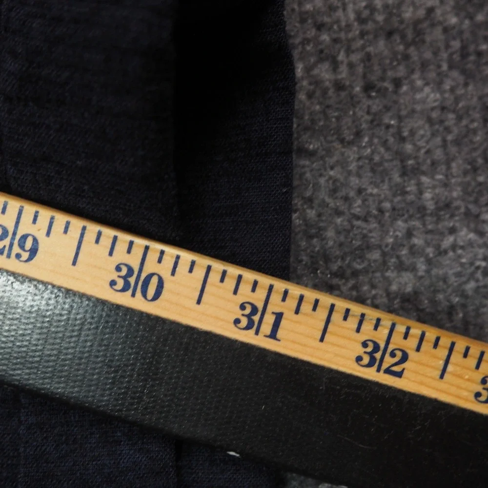 St. Croix Pants Mens 38 Pleated Navy Blue Textured Made in Italy Luxury Cuffed